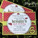 Ladybug Invitation 