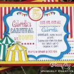 Carnival Circus Invitation..